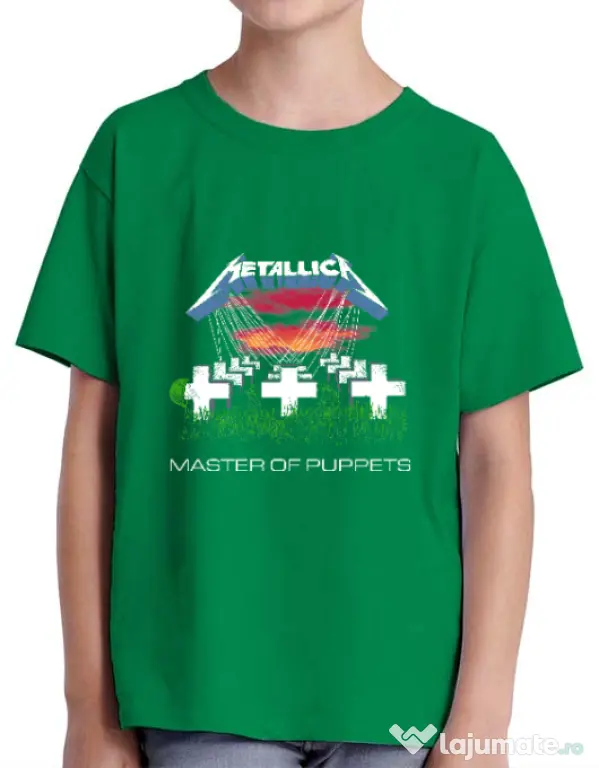 Tricou ADLER copil Master of puppets Verde mediu