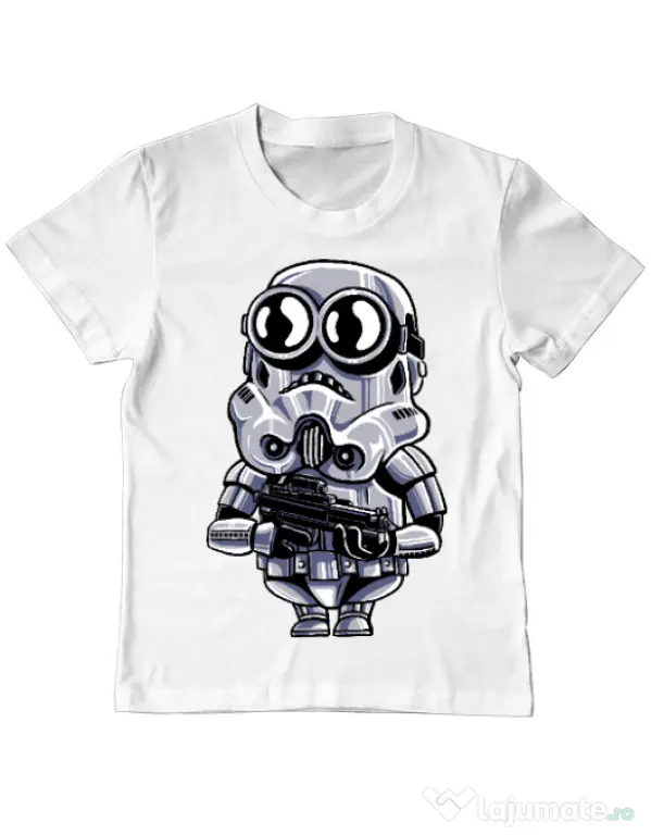 Tricou ADLER copil Minion trooper Alb