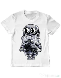 Tricou ADLER copil Minion trooper Alb
