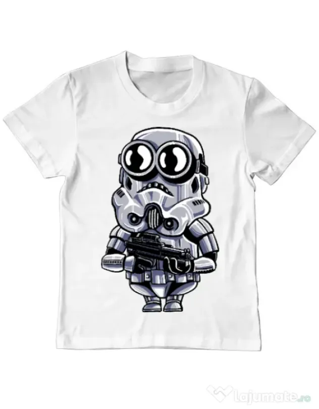 Tricou ADLER copil Minion trooper Alb