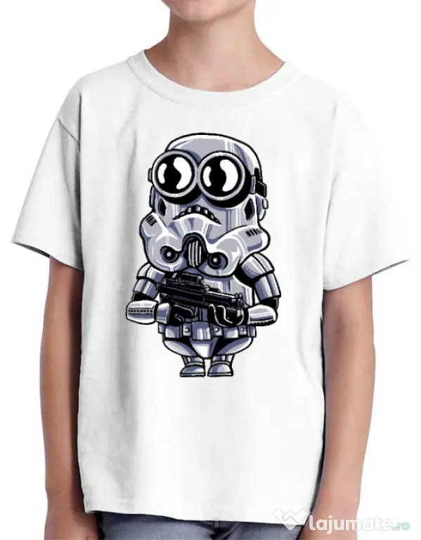 Tricou ADLER copil Minion trooper Alb
