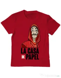 Tricou ADLER copil Money heist Rosu