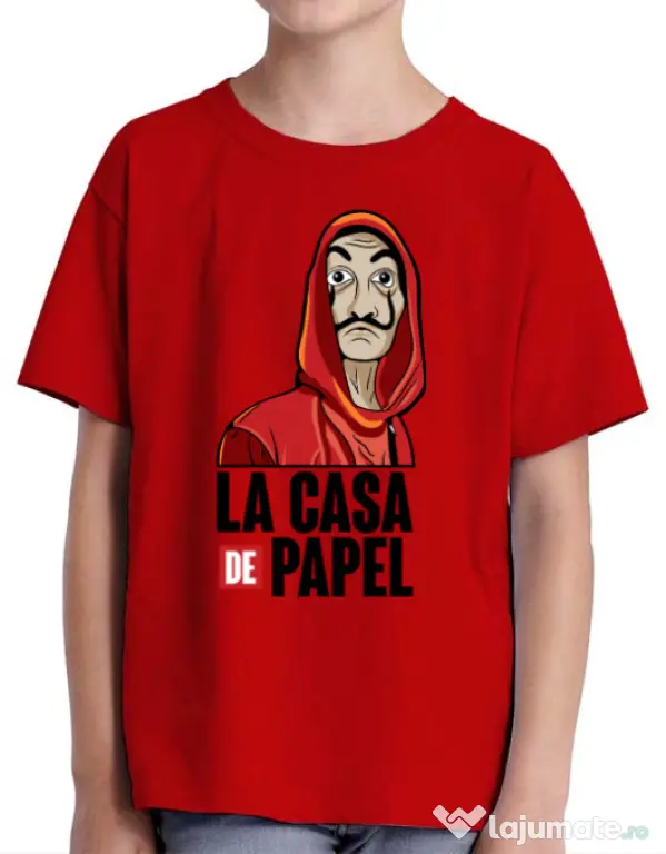 Tricou ADLER copil Money heist Rosu