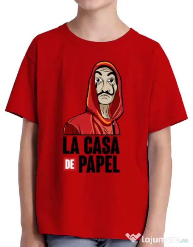 Tricou ADLER copil Money heist Rosu