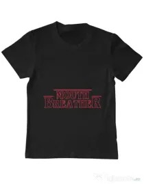 Tricou ADLER copil Mouth breather Negru