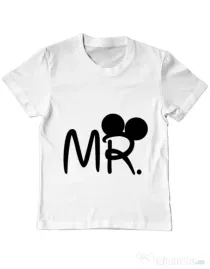 Tricou ADLER copil Mr Mickey Alb