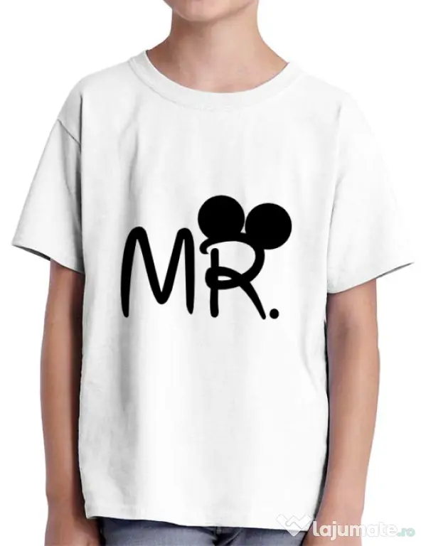 Tricou ADLER copil Mr Mickey Alb