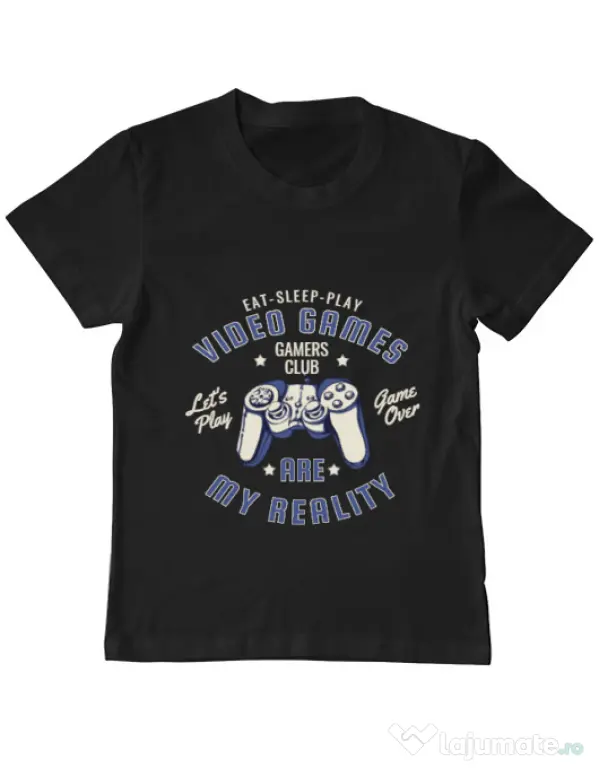 Tricou ADLER copil My reality Negru