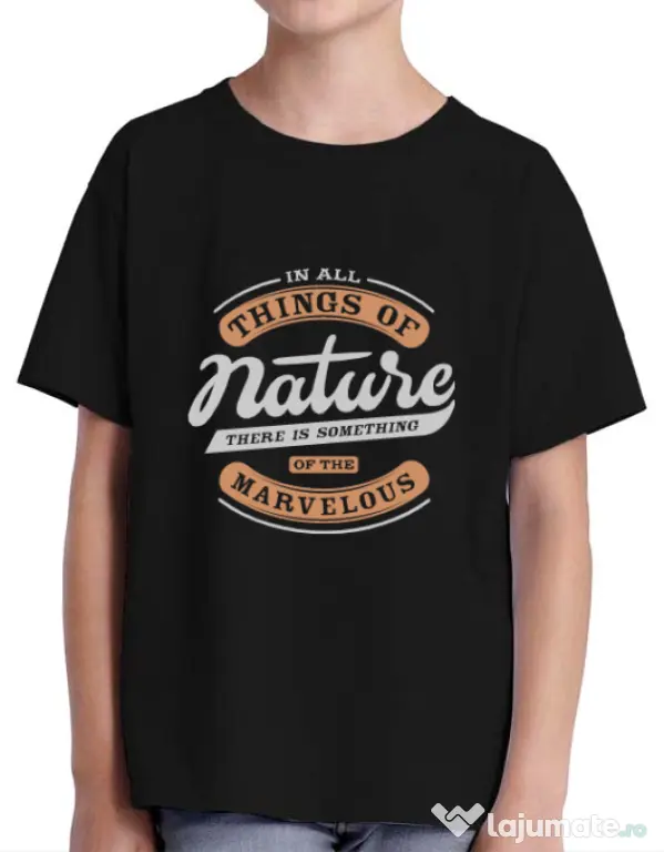 Tricou ADLER copil Nature Negru