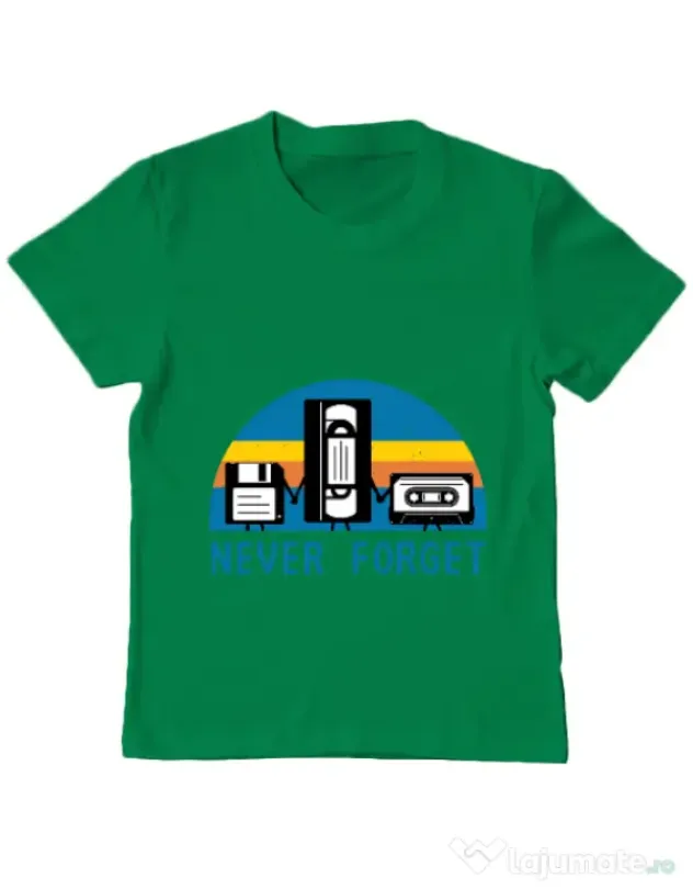 Tricou ADLER copil Never forget Verde mediu