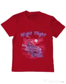 Tricou ADLER copil Night flight Rosu