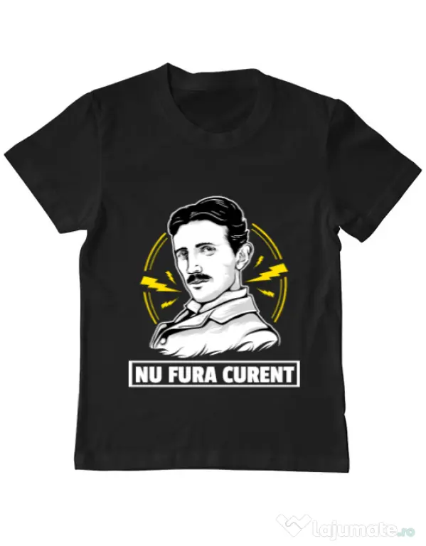 Tricou ADLER copil Nu fura curent Negru