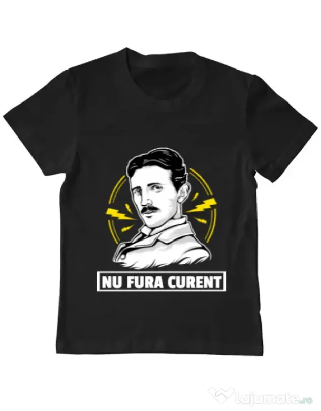 Tricou ADLER copil Nu fura curent Negru
