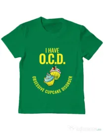 Tricou ADLER copil Obsessive cupcake disorder Verde mediu