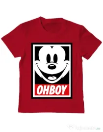Tricou ADLER copil Oh boy Rosu