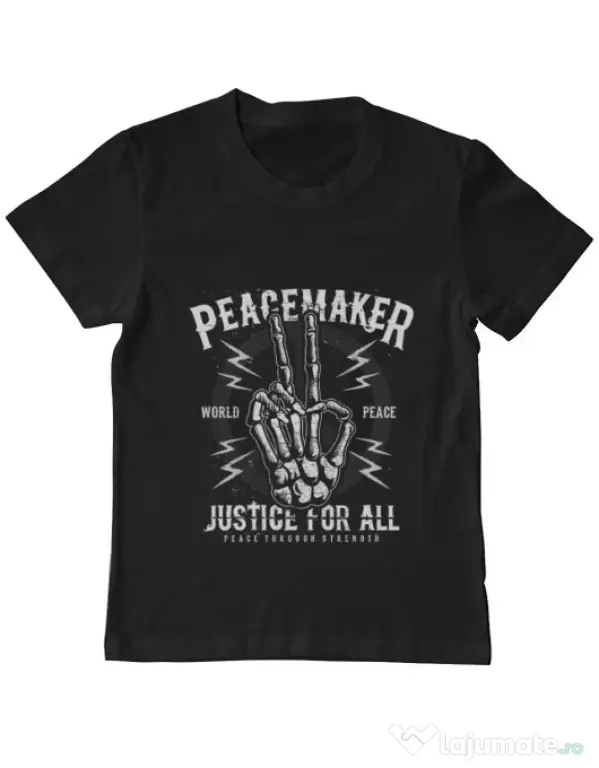 Tricou ADLER copil Peace Maker Negru