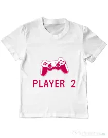 Tricou ADLER copil Player 2 Alb
