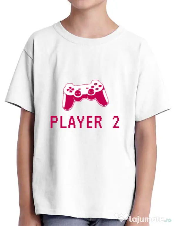 Tricou ADLER copil Player 2 Alb
