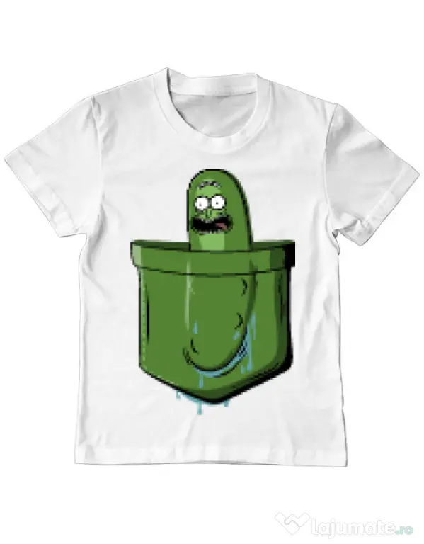 Tricou ADLER copil Pocket Pickle Alb
