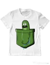 Tricou ADLER copil Pocket Pickle Alb