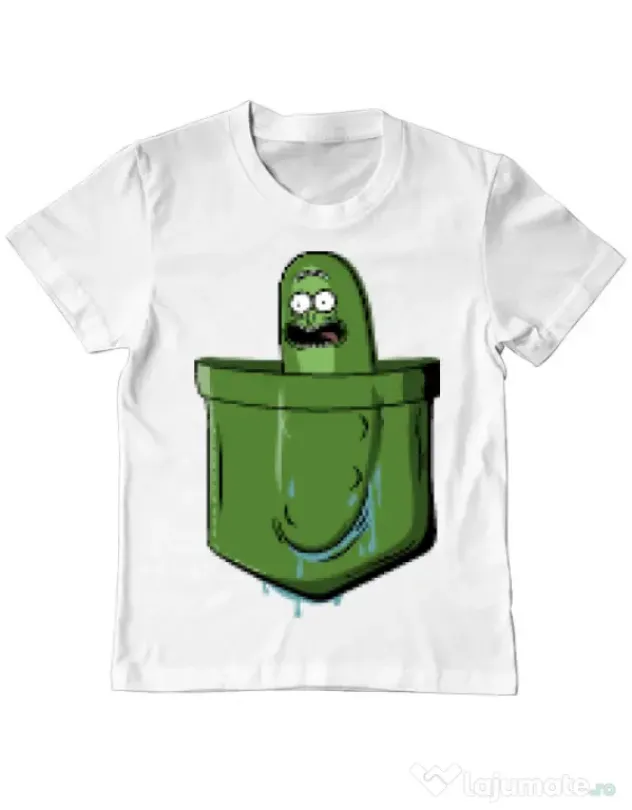 Tricou ADLER copil Pocket Pickle Alb