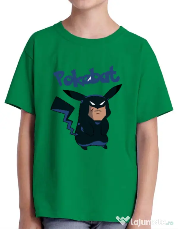 Tricou ADLER copil Pokebat Verde mediu