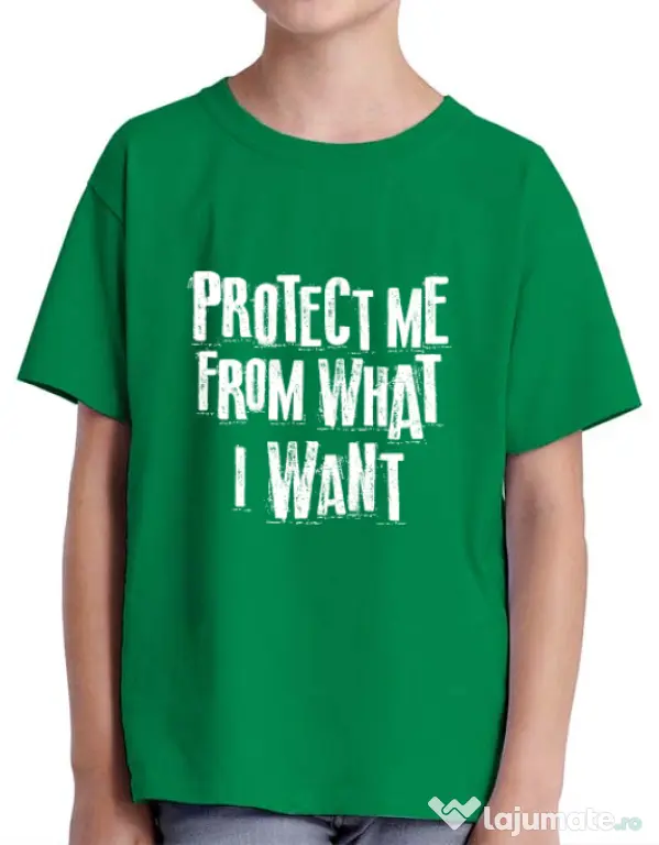 Tricou ADLER copil Protect me Verde mediu