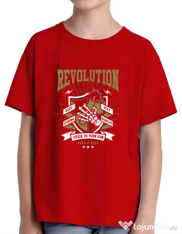 Tricou ADLER copil Revolution Rosu