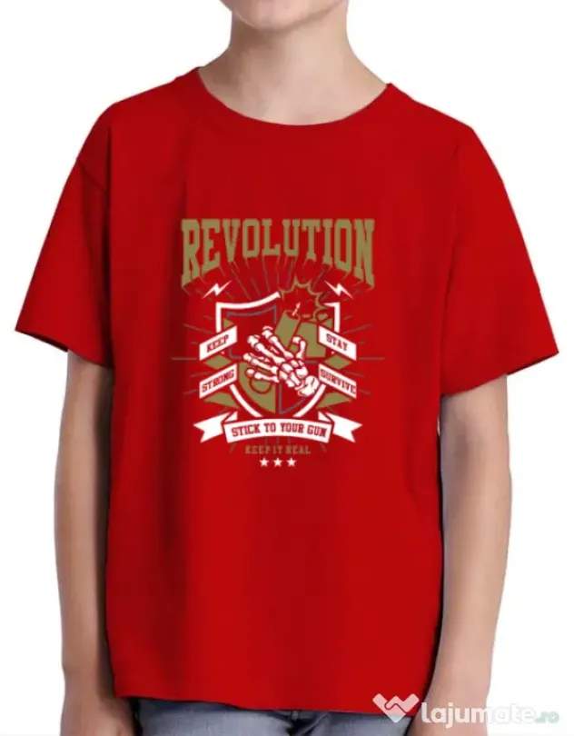Tricou ADLER copil Revolution Rosu