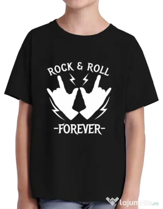 Tricou ADLER copil Rock and roll Negru