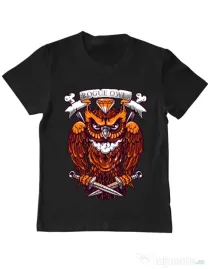 Tricou ADLER copil Rogue owl Negru