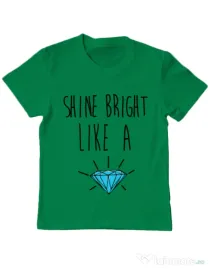 Tricou ADLER copil Shine bright like a diamond Verde mediu