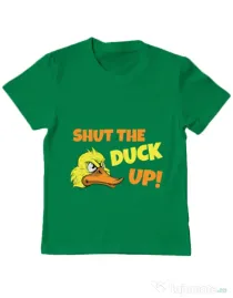 Tricou ADLER copil Shut the duck up Verde mediu