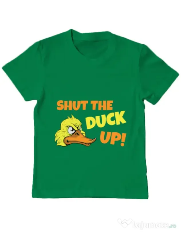 Tricou ADLER copil Shut the duck up Verde mediu