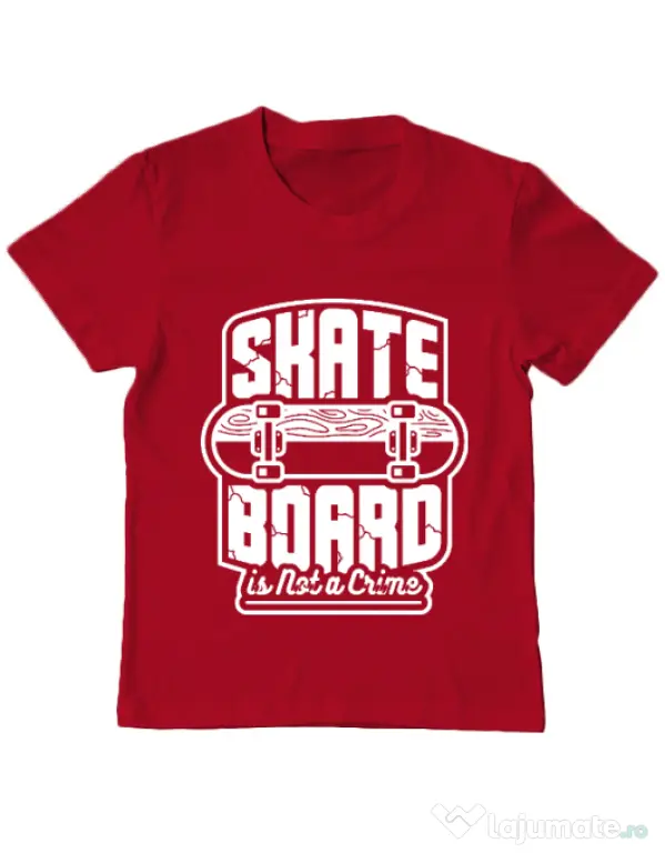 Tricou ADLER copil Skate Board Rosu