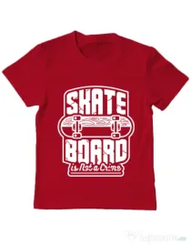 Tricou ADLER copil Skate Board Rosu