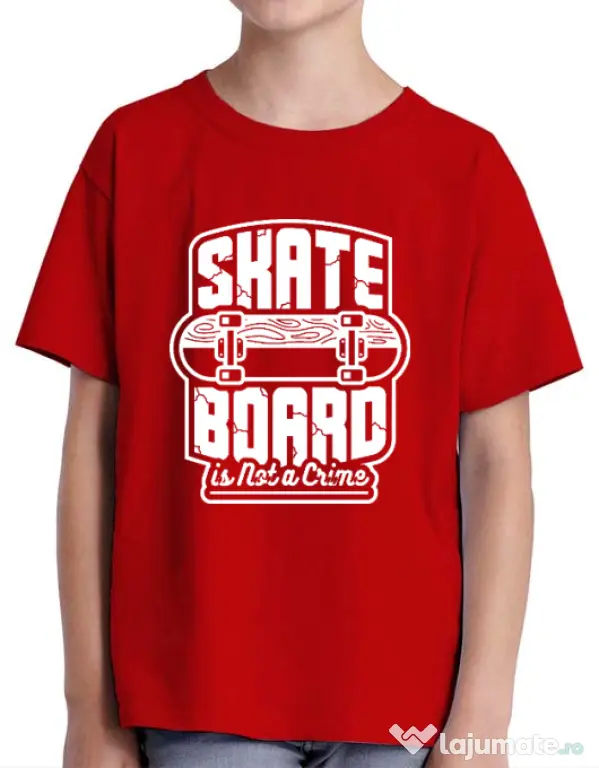 Tricou ADLER copil Skate Board Rosu