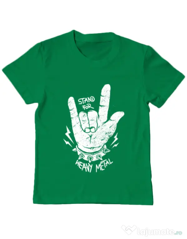 Tricou ADLER copil Stand for heavy metal Verde mediu
