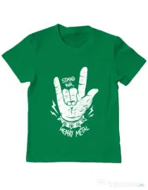 Tricou ADLER copil Stand for heavy metal Verde mediu
