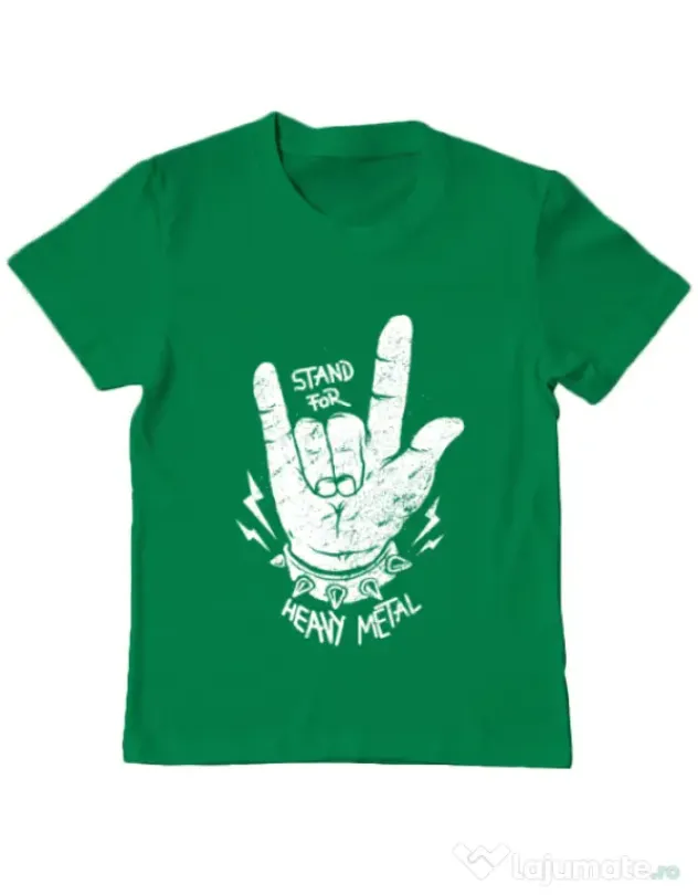 Tricou ADLER copil Stand for heavy metal Verde mediu