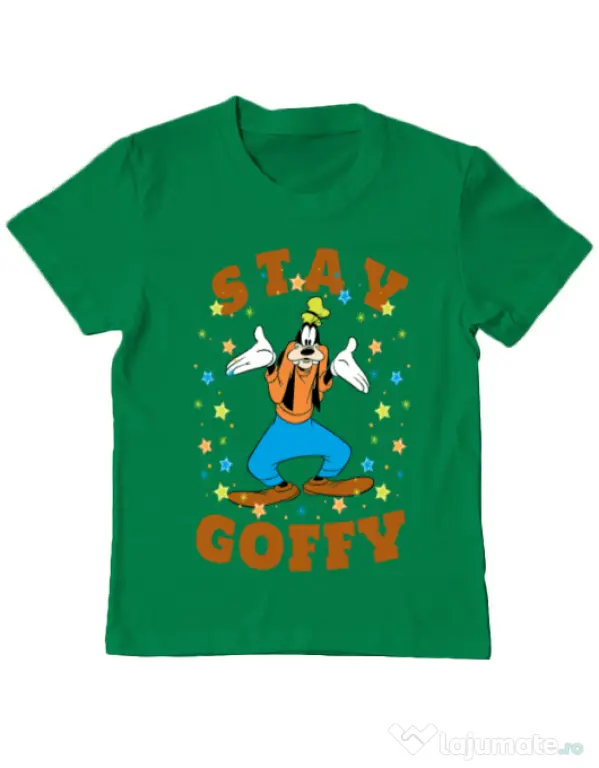 Tricou ADLER copil Stay Goofy Verde mediu