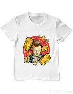 Tricou ADLER copil Stranger Waffles Alb