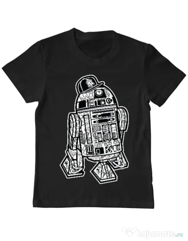 Tricou ADLER copil Street R2D2 Negru