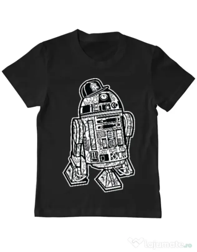 Tricou ADLER copil Street R2D2 Negru