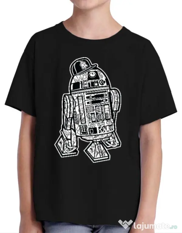 Tricou ADLER copil Street R2D2 Negru