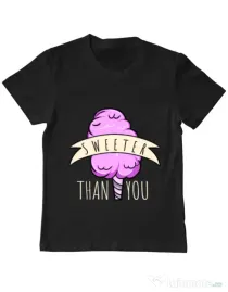 Tricou ADLER copil Sweeter than you Negru
