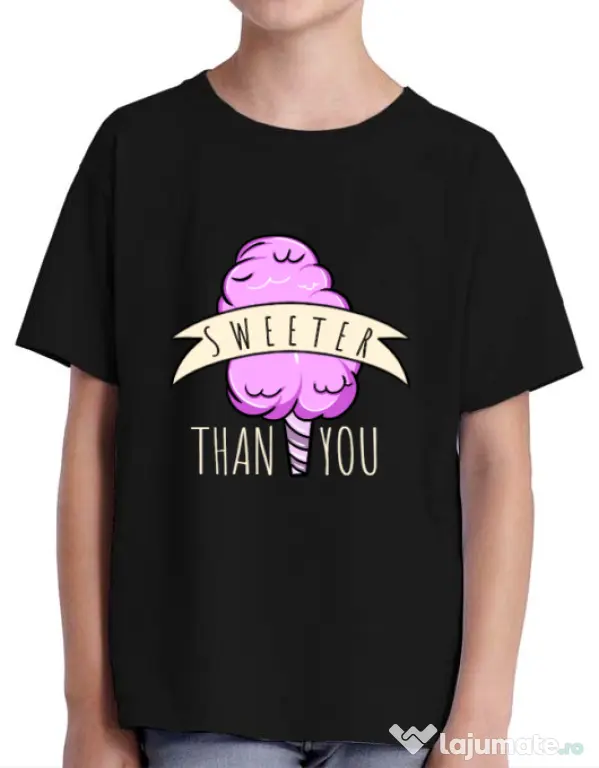 Tricou ADLER copil Sweeter than you Negru