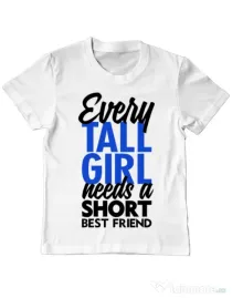 Tricou ADLER copil Tall girl Alb