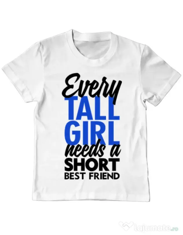 Tricou ADLER copil Tall girl Alb
