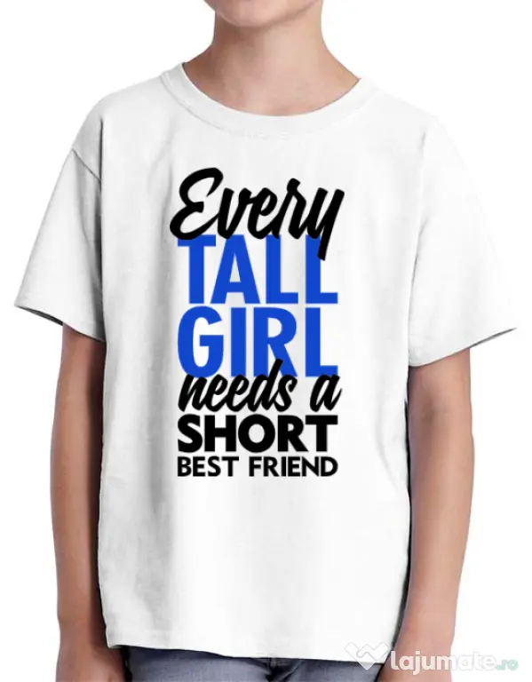 Tricou ADLER copil Tall girl Alb
